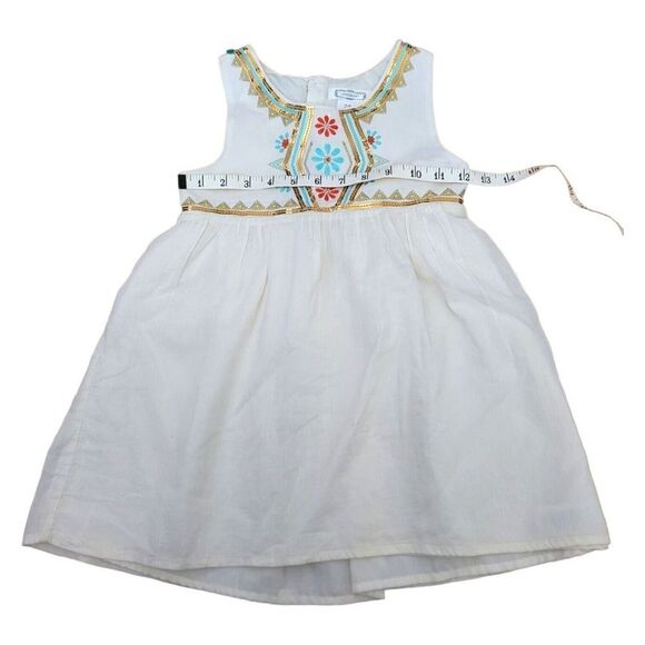 Aphorism Girls Ivory Sleeveless Dress Embroidered Bodice Sequin Details SZ 6X - Picture 9 of 10